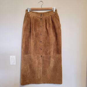 Vintage Pavillon Suede Skirt